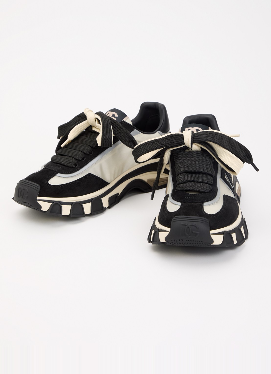 Dolce & Gabbana Country sneaker met details kalfssuède - detail zwart