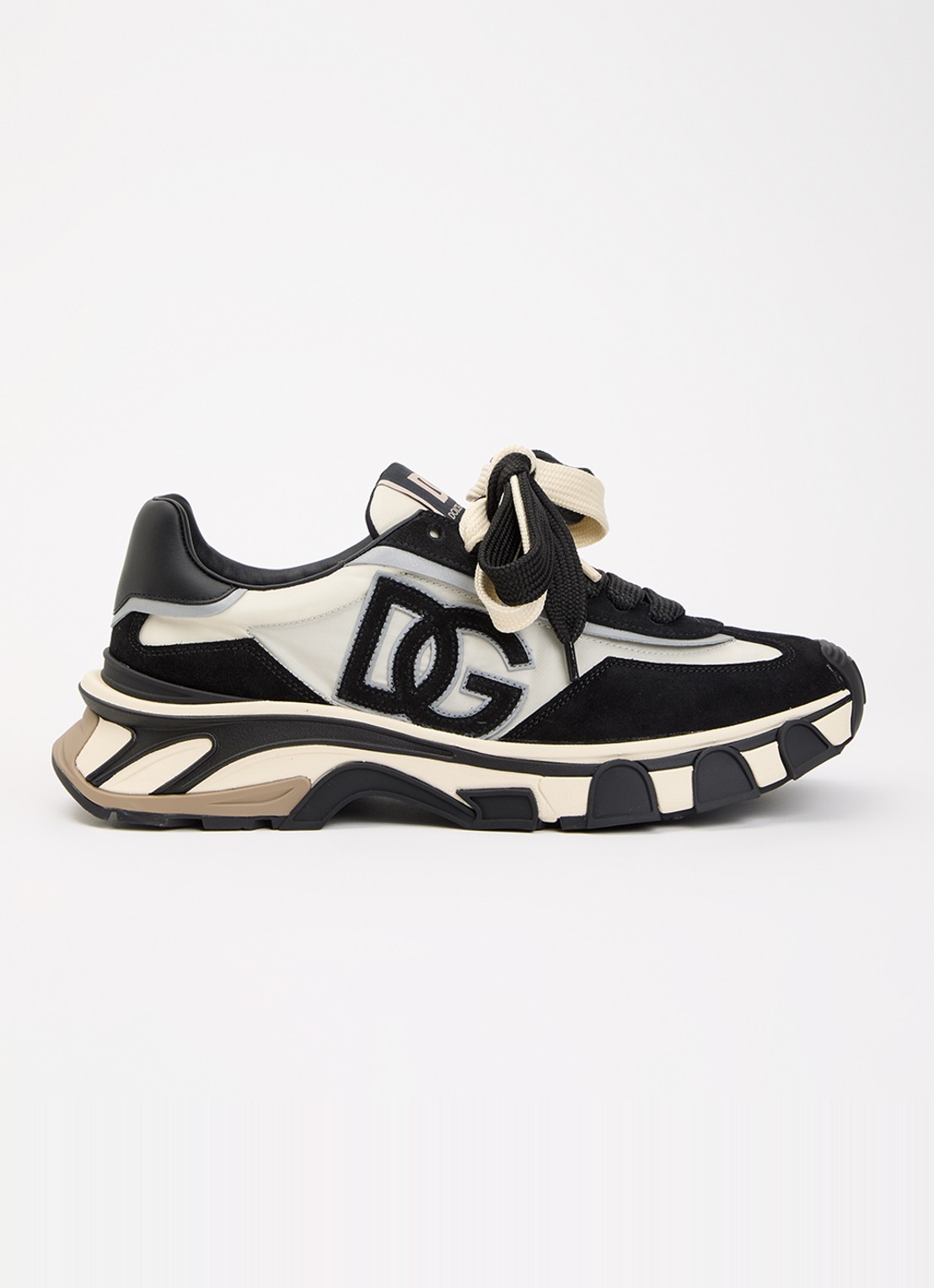 Dolce & Gabbana Country sneaker met details kalfssuède - voorkant 5 zwart