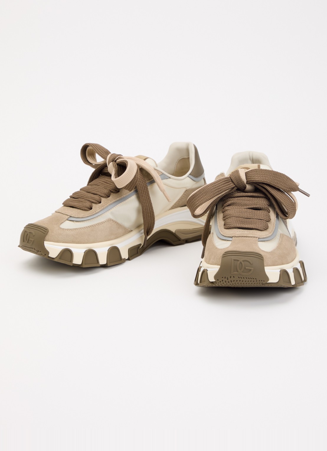 Dolce & Gabbana Country sneaker met details kalfssuède - detail 2 beige