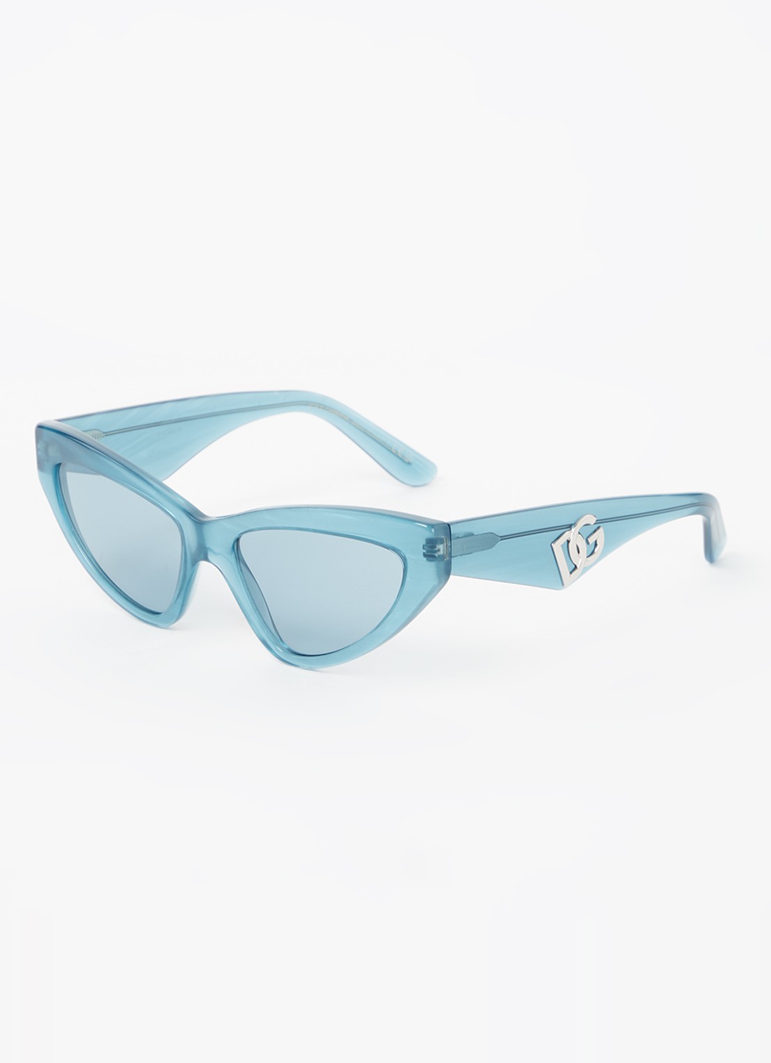 Dolce & Gabbana Crossed zonnebril DG4439 - voorkant blauw