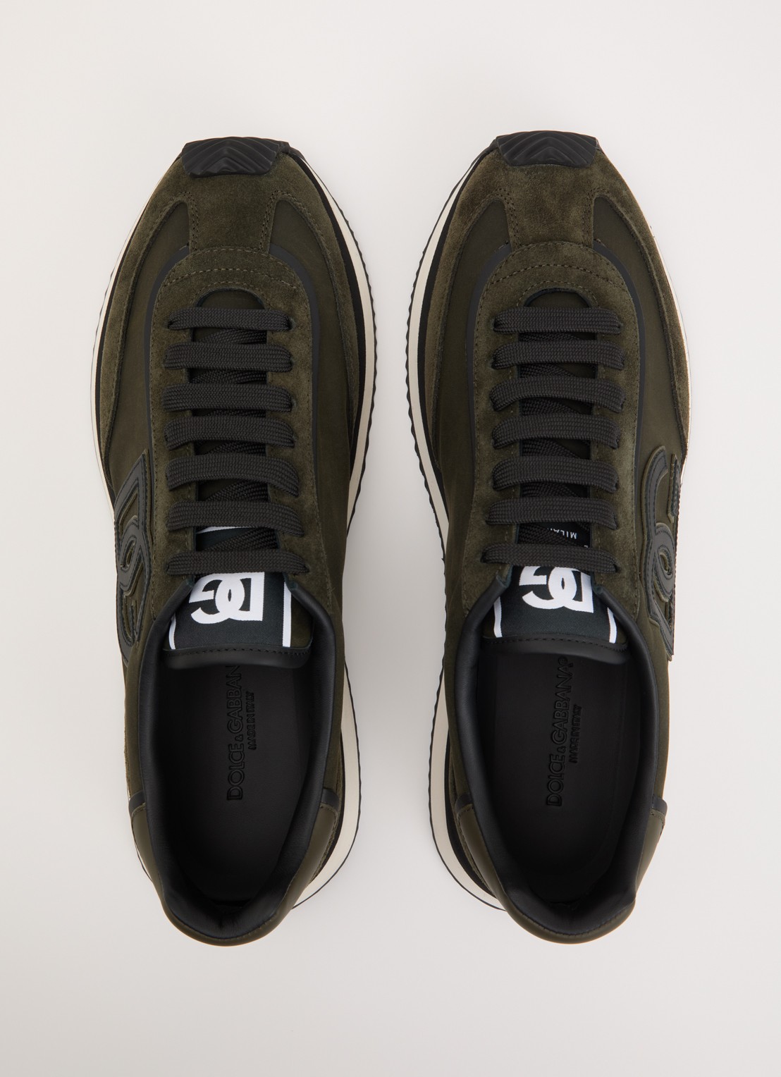 Dolce & Gabbana Cushion sneakers met kalfsleren details - detail 2 bronsgroen