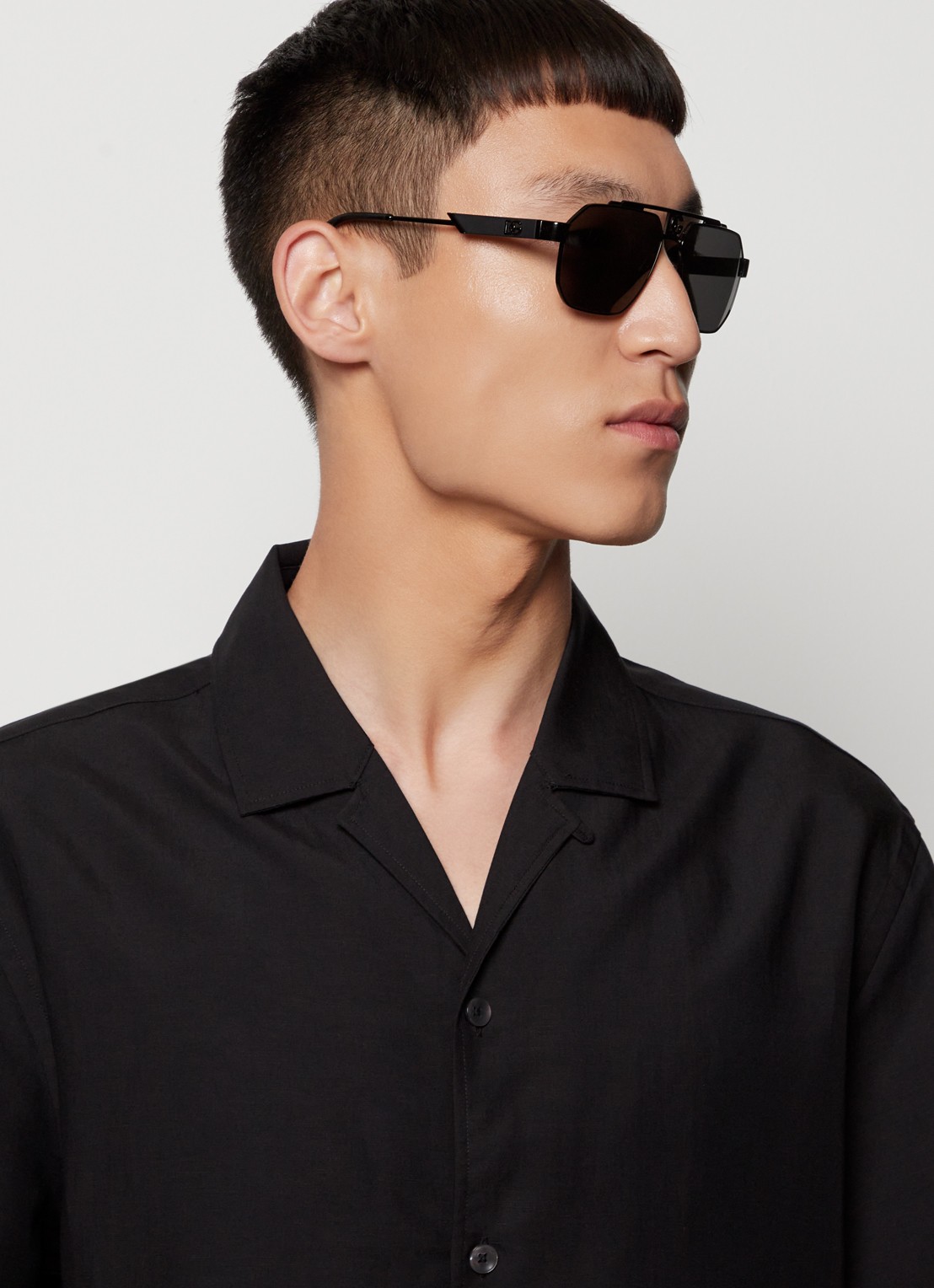 Dolce & Gabbana Dark Sicily zonnebril DG2294  - voorkant 2 zwart