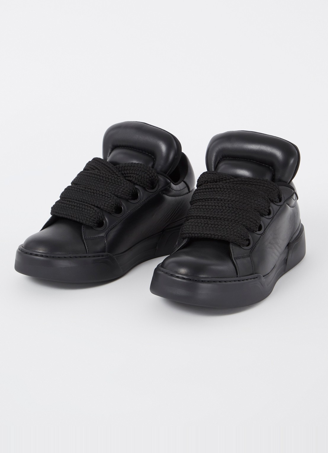 Dolce & Gabbana Mega Skate sneaker van lamsleer - detail 3 zwart