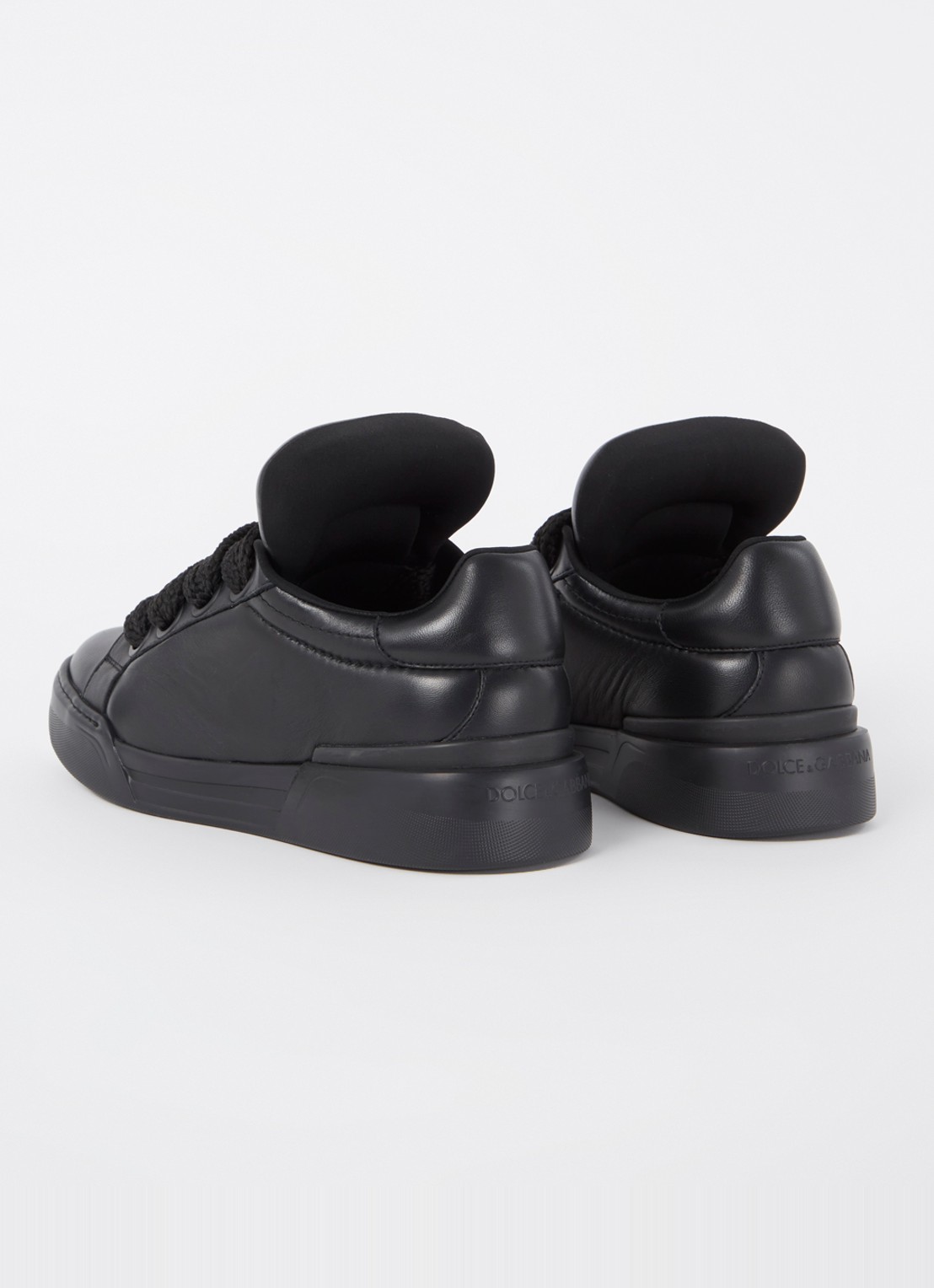 Dolce & Gabbana Mega Skate sneaker van lamsleer - detail 4 zwart