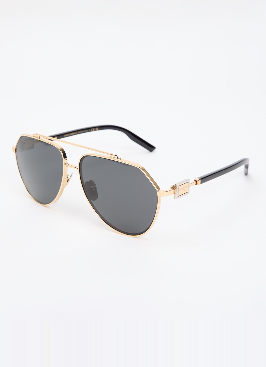 Dolce & Gabbana Piloten zonnebril DG2315   - voorkant 4 zwart