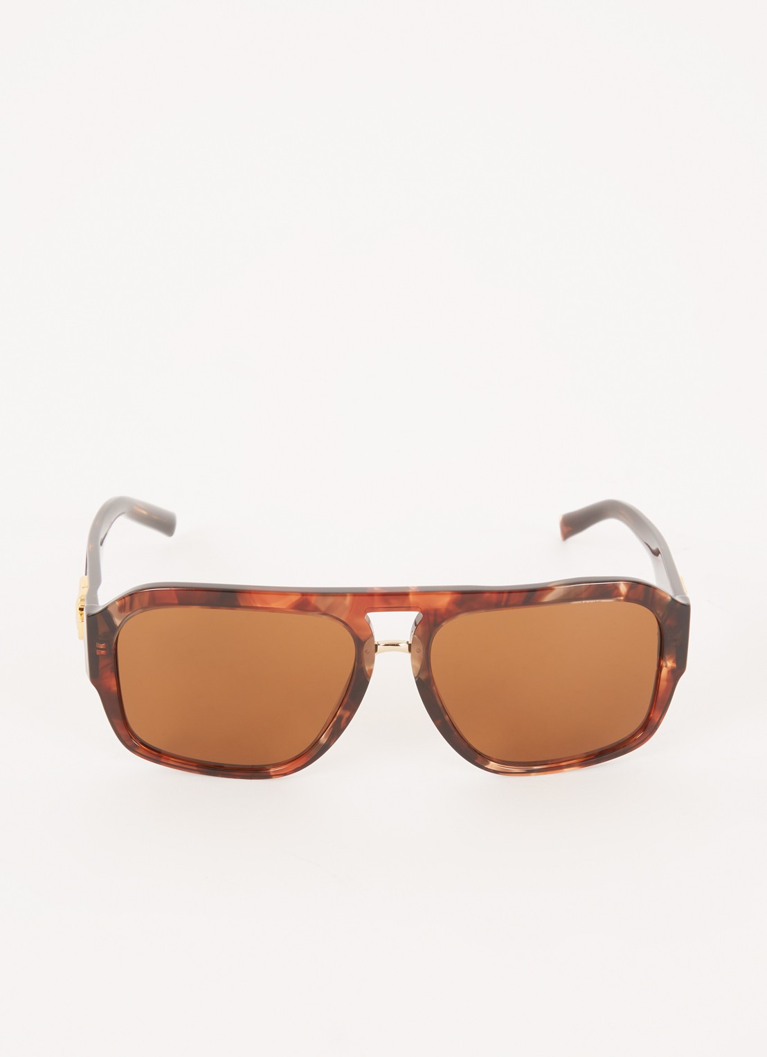 Dolce & Gabbana Piloten zonnebril DG4403 - detail roodbruin