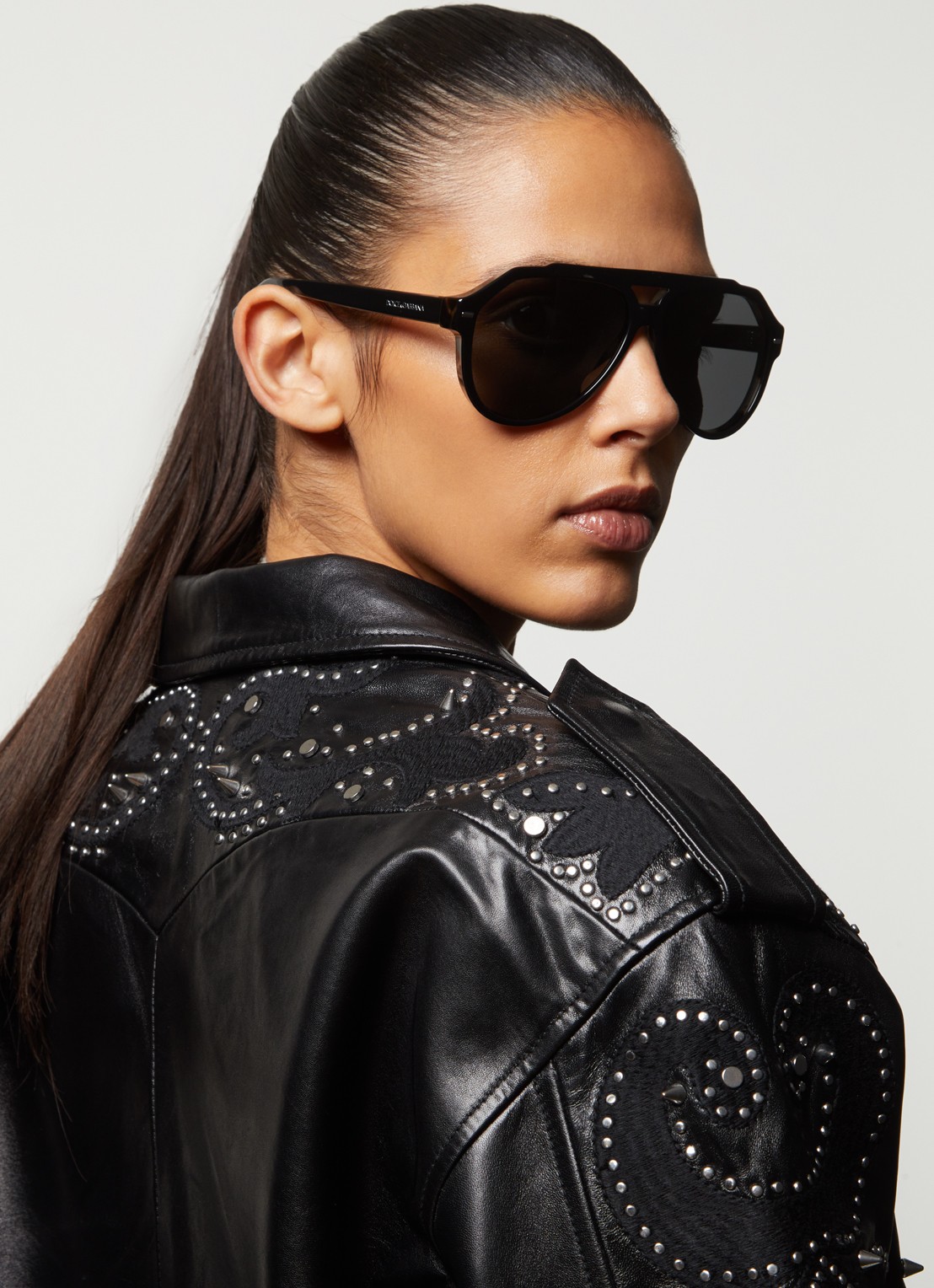 Dolce & Gabbana Piloten zonnebril DG4452 - voorkant 5 zwart