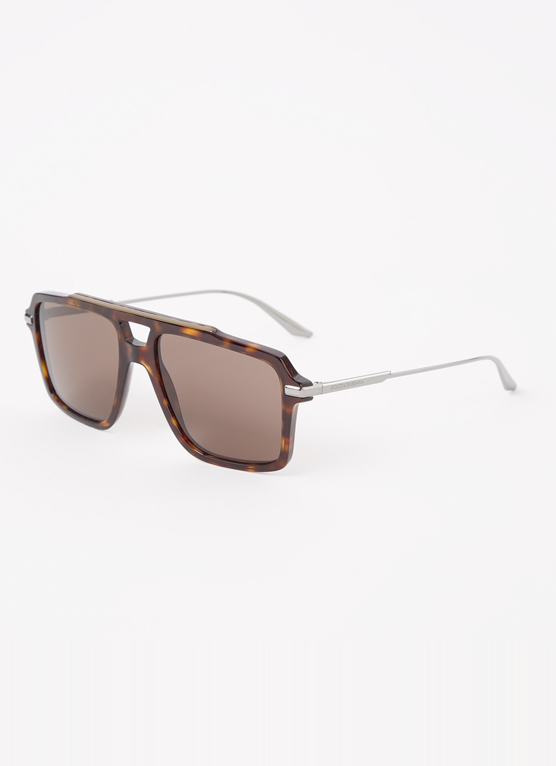Dolce & Gabbana Piloten zonnebril DG4477 - voorkant donkerbruin