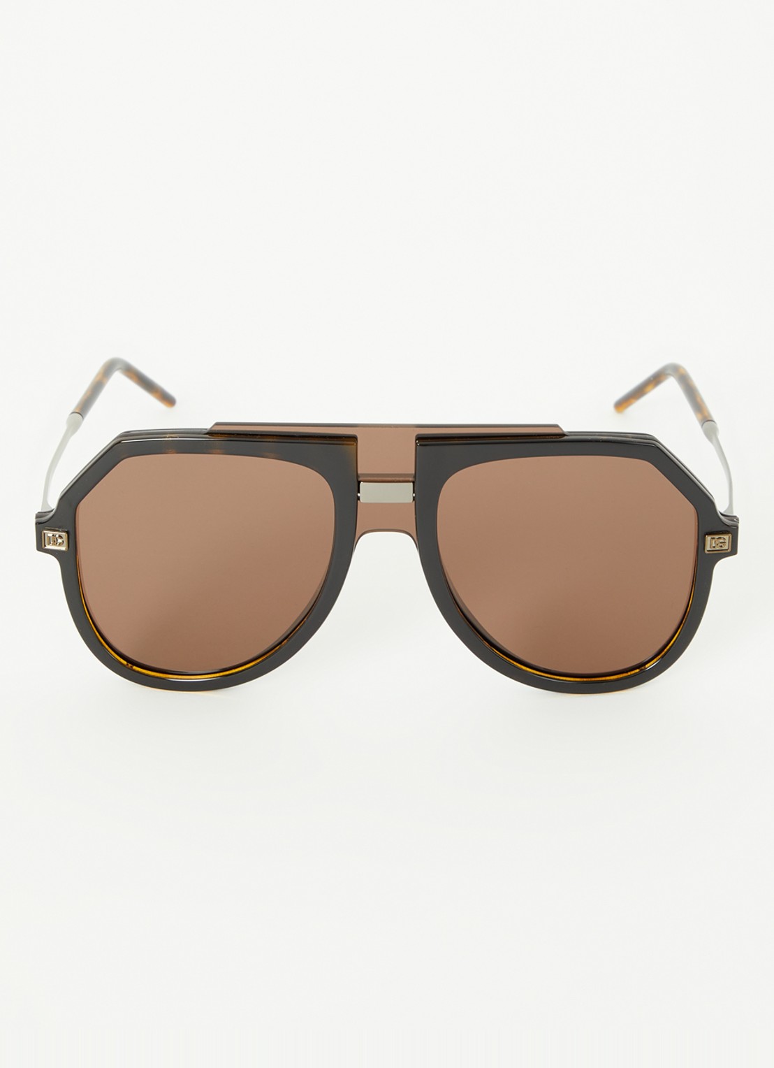 Dolce & Gabbana Piloten zonnebril DG6195   - detail donkerbruin