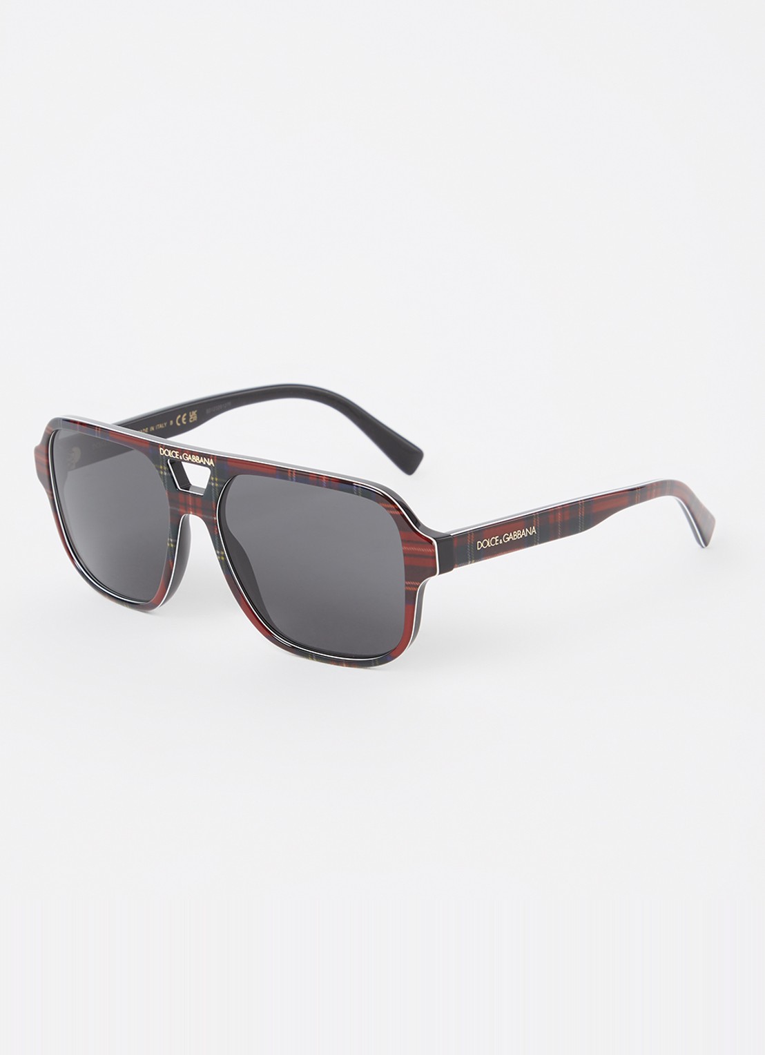 Dolce & Gabbana Piloten zonnebril DX4003 - voorkant donkerrood