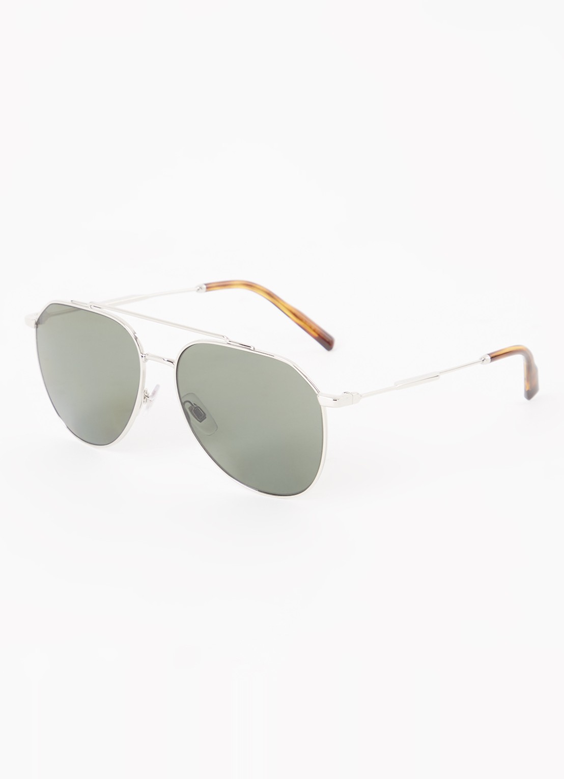 Dolce & Gabbana Piloten zonnebril gepolariseerd DG2296  - voorkant zilver