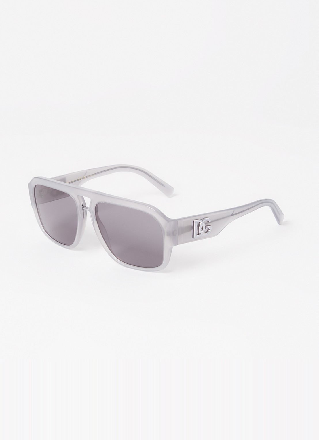Dolce & Gabbana Piloten zonnebril gepolariseerd DG4403 - voorkant lichtgrijs