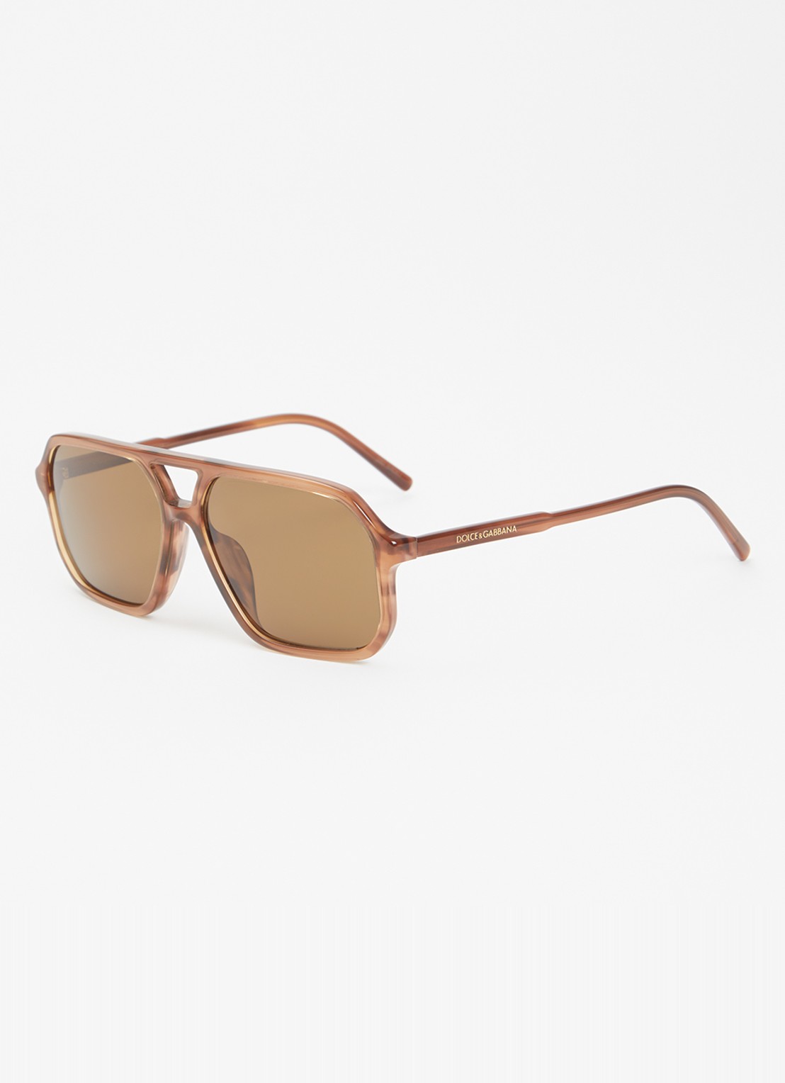 Dolce & Gabbana Piloten zonnebril gepolariseerd DG4541 - voorkant bruin
