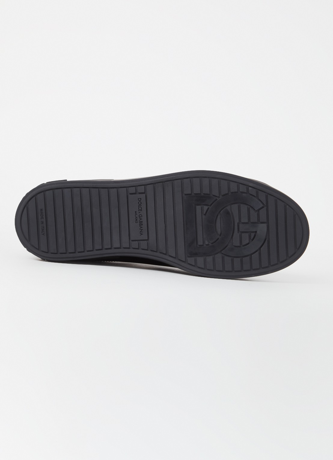 Dolce & Gabbana Portofino sneaker van kalfsleer - detail 4 zwart