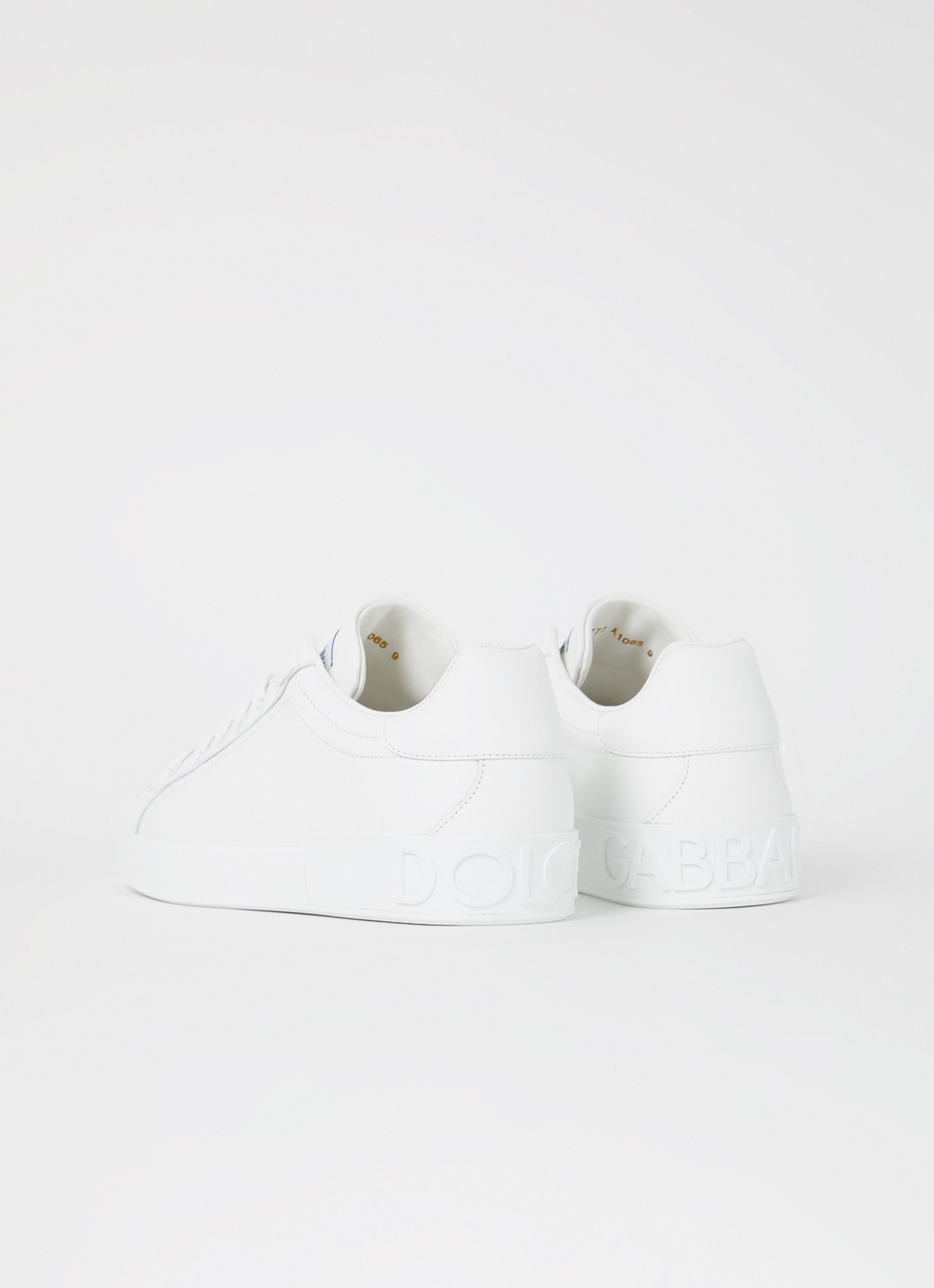 Dolce & Gabbana Portofino sneaker van kalfsleer - detail 3 wit