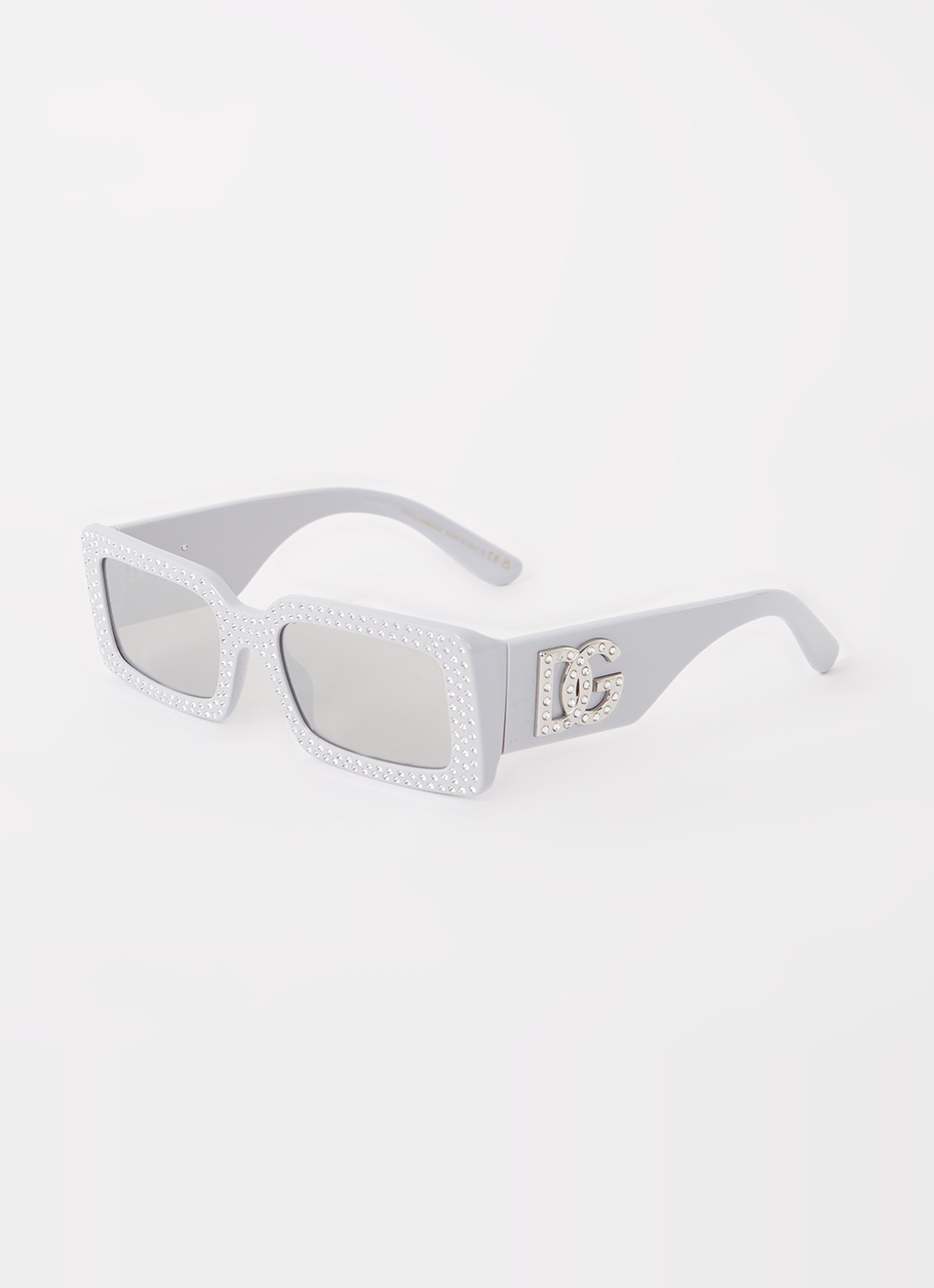 Dolce & Gabbana Retro zonnebril DG4447B   - voorkant 4 lichtgrijs