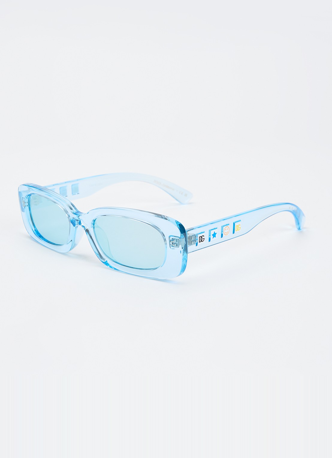 Dolce & Gabbana Retro zonnebril DX6006U  - voorkant 4 lichtblauw