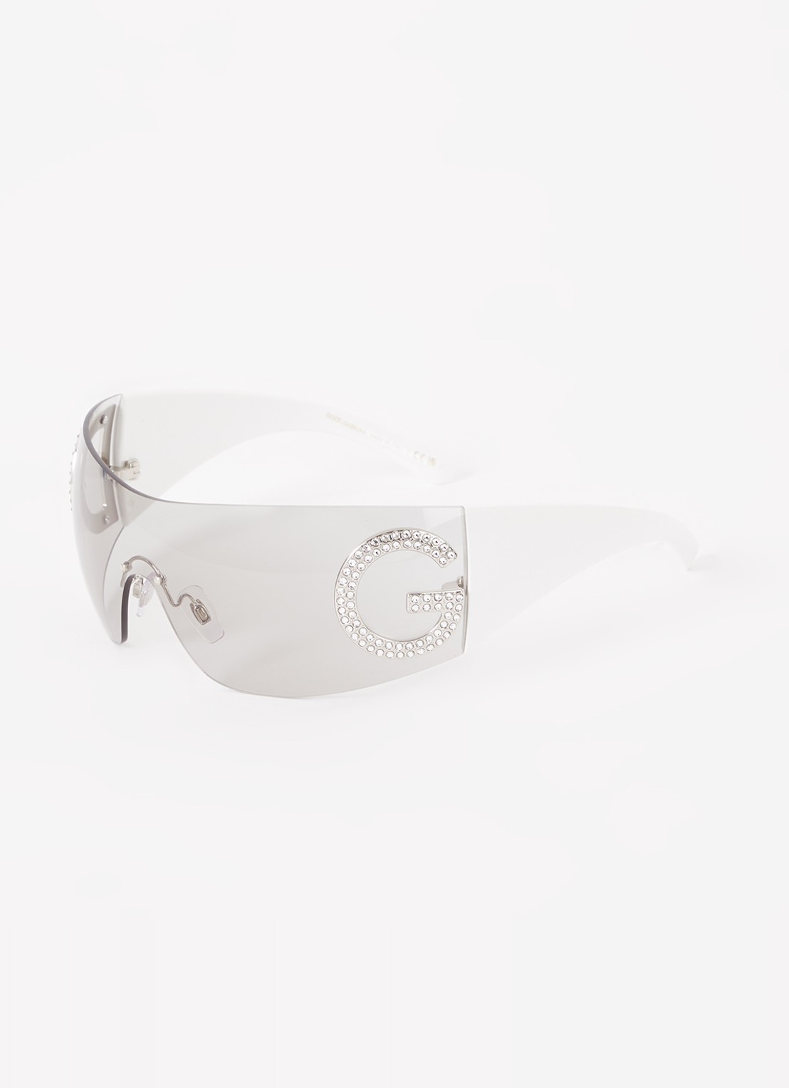 Dolce & Gabbana Shield zonnebril DG2298B  - voorkant 4 wit