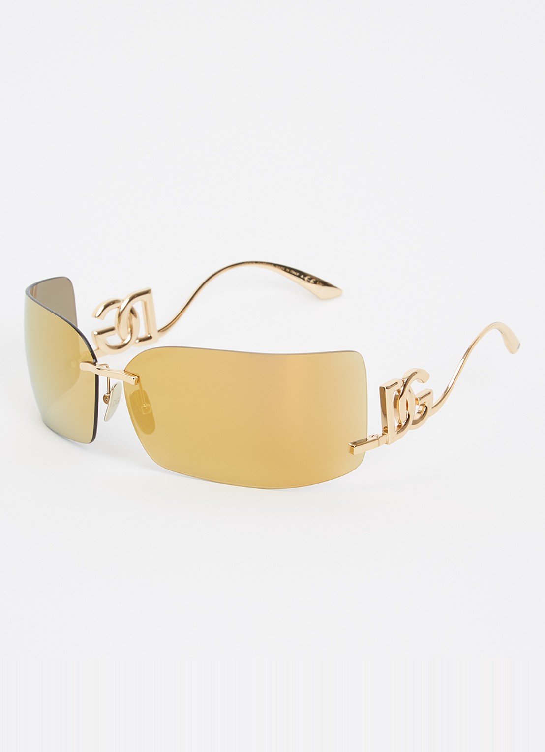 Dolce & Gabbana Shield zonnebril DG2319   - voorkant goud