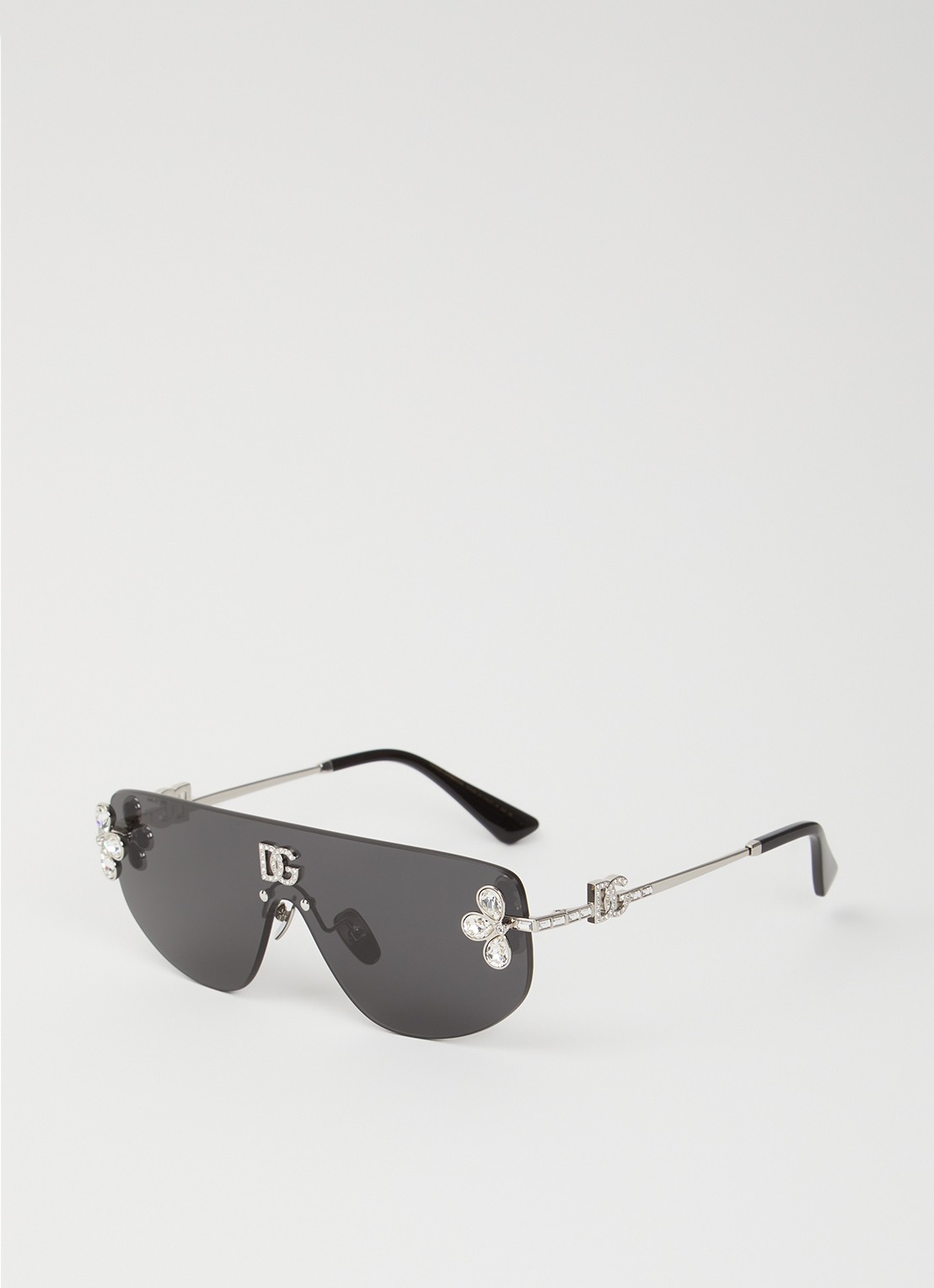 Dolce & Gabbana Shield zonnebril DG2333B - voorkant zilver