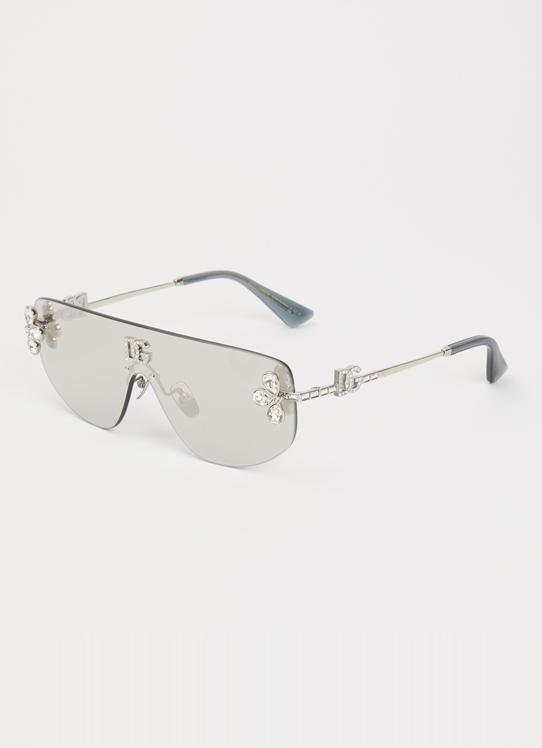Dolce & Gabbana Shield zonnebril DG2333B - voorkant zilver