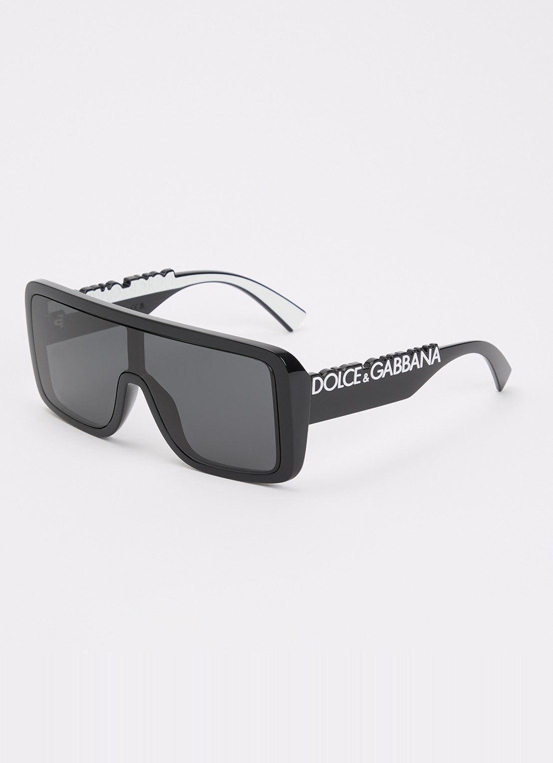 Dolce & Gabbana Shield zonnebril DG6204 - voorkant 4 zwart