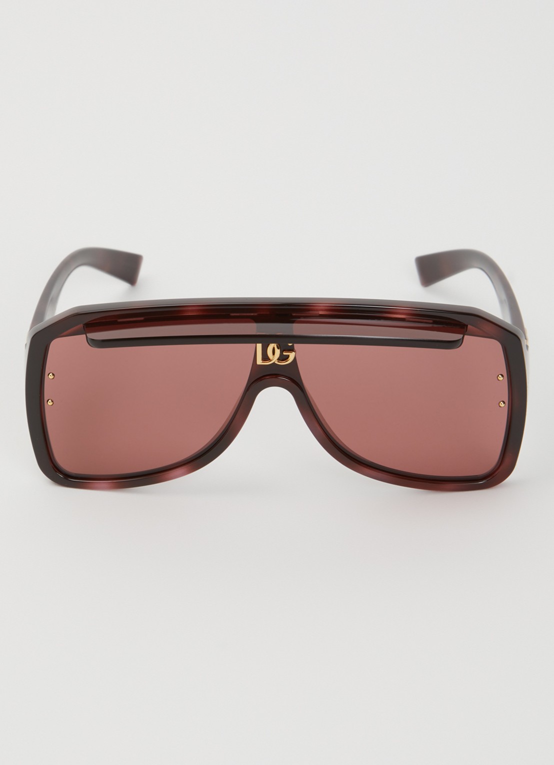 Dolce & Gabbana Shield zonnebril DG6205 - detail 2 donkerroze