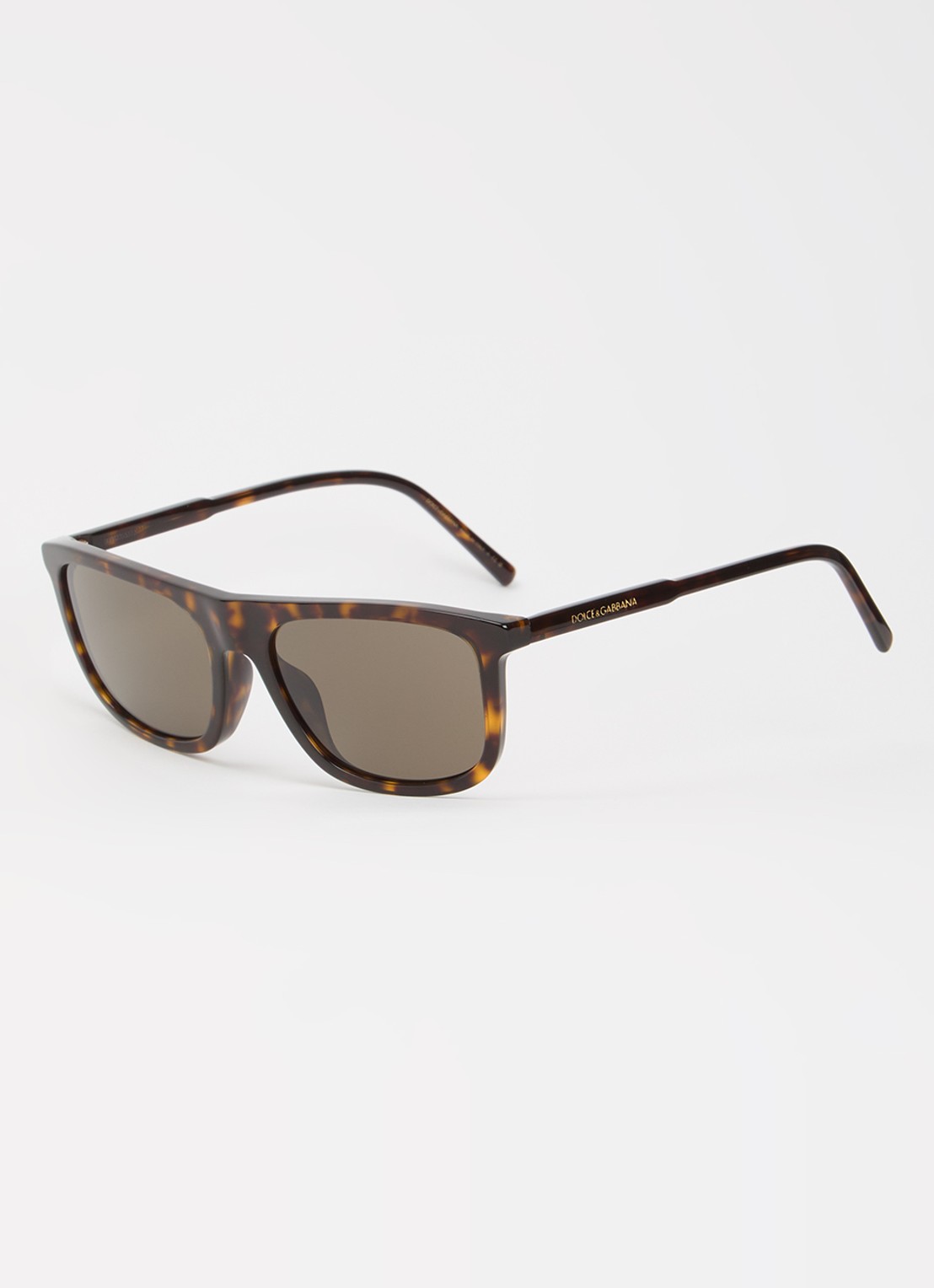 Dolce & Gabbana Wayfarer zonnebril DG4542 - voorkant 4 donkerbruin