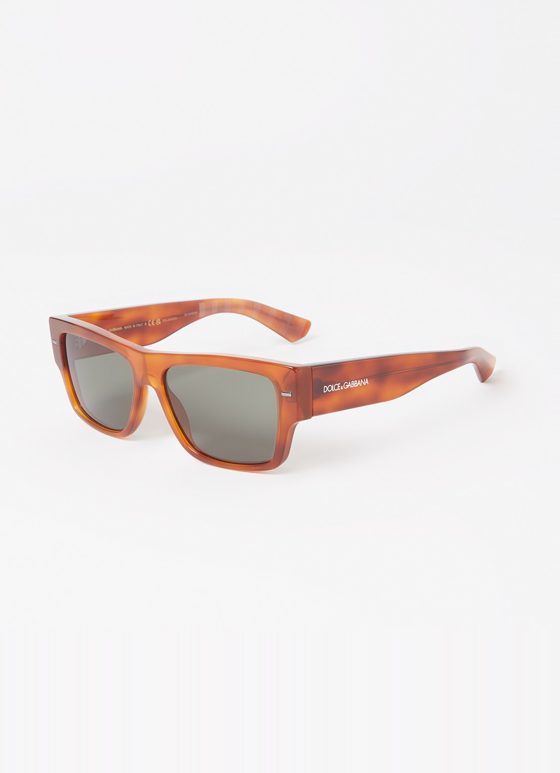 Dolce & Gabbana Wayfarer zonnebril gepolariseerd DG4451 - voorkant 4 oranjebruin