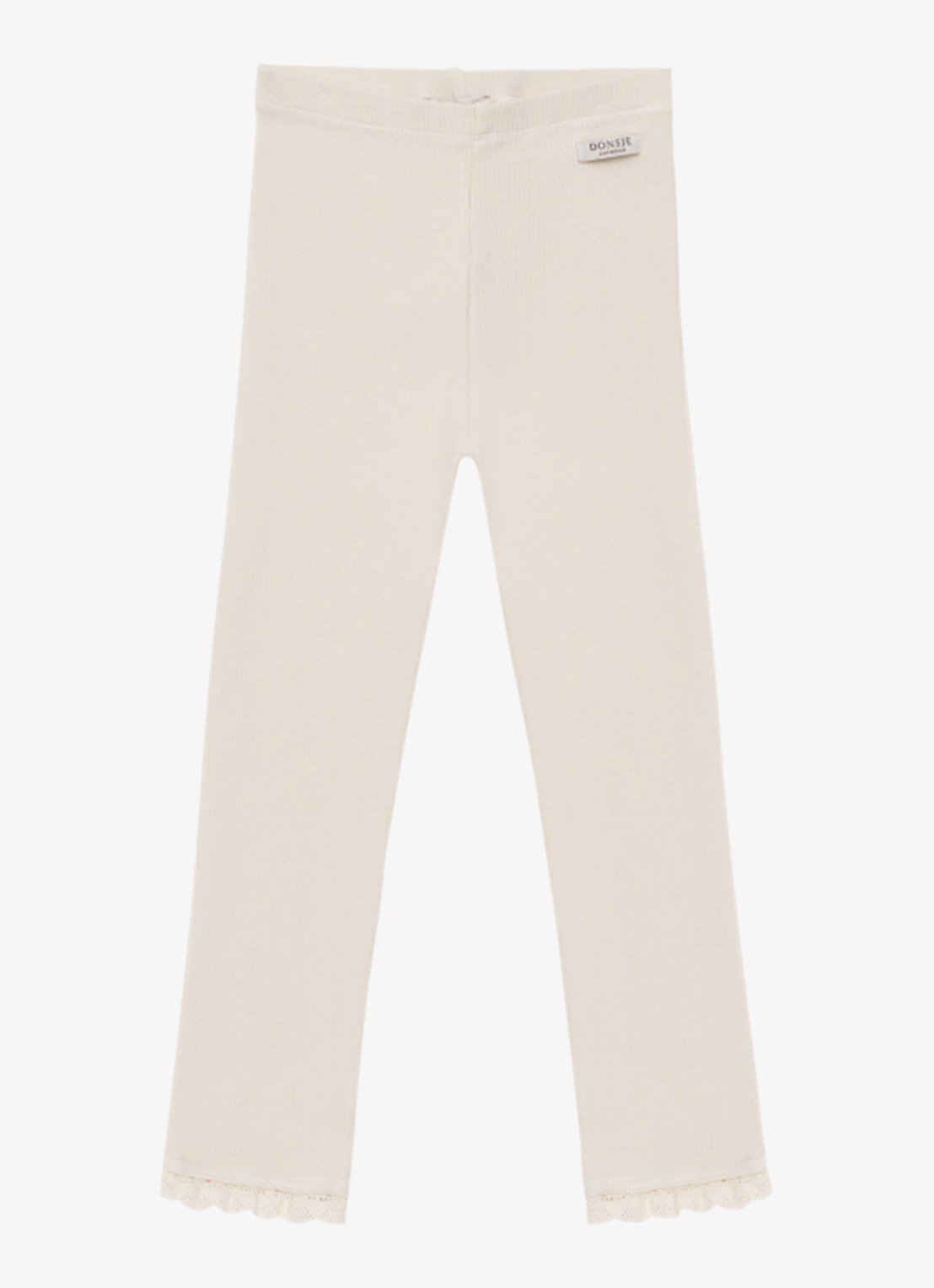 Donsje Amsterdam Affy legging in katoenblend - voorkant beige