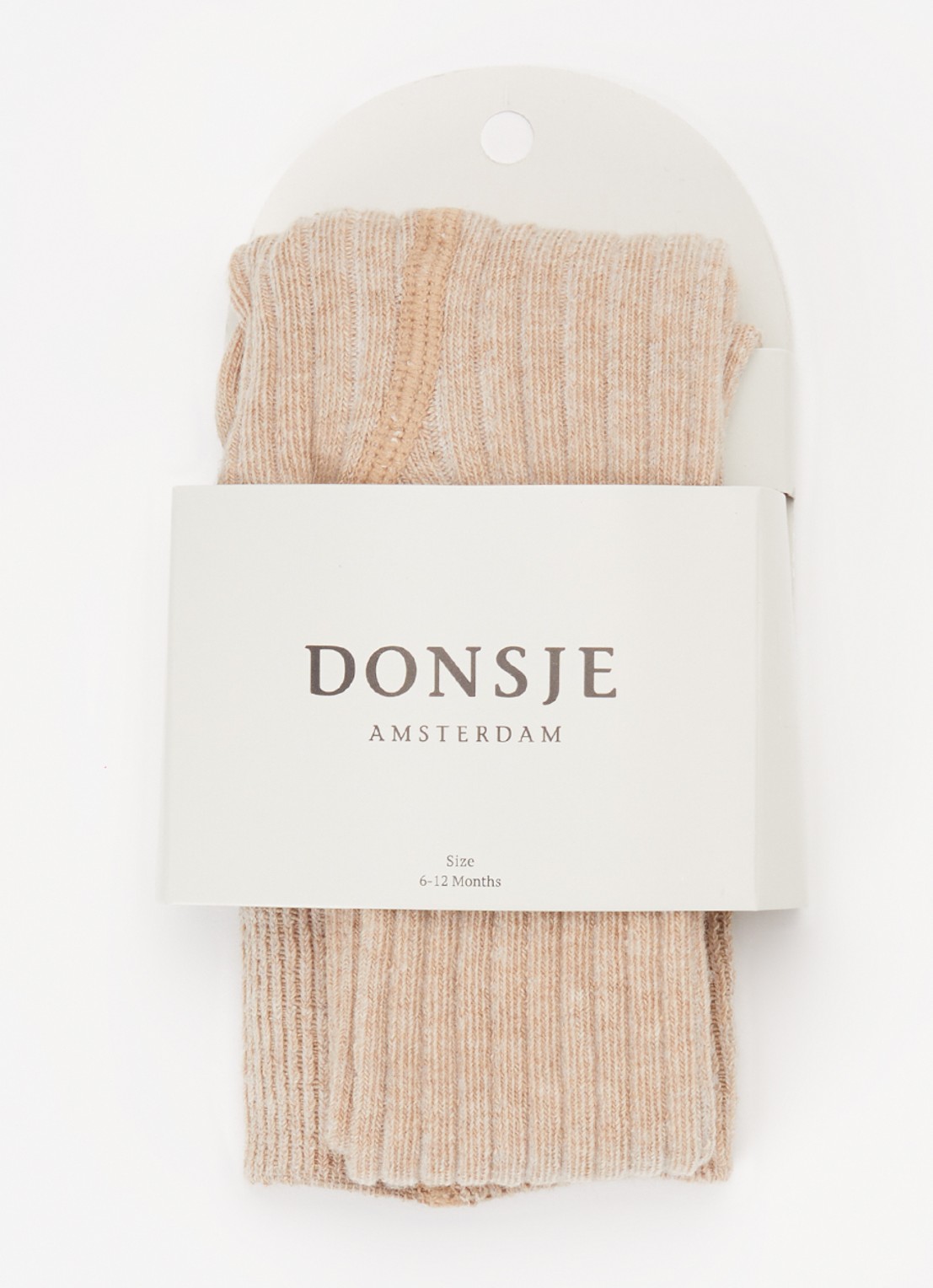 Donsje Amsterdam Aly ribgebreide maillot in katoenblend - voorkant 2 creme