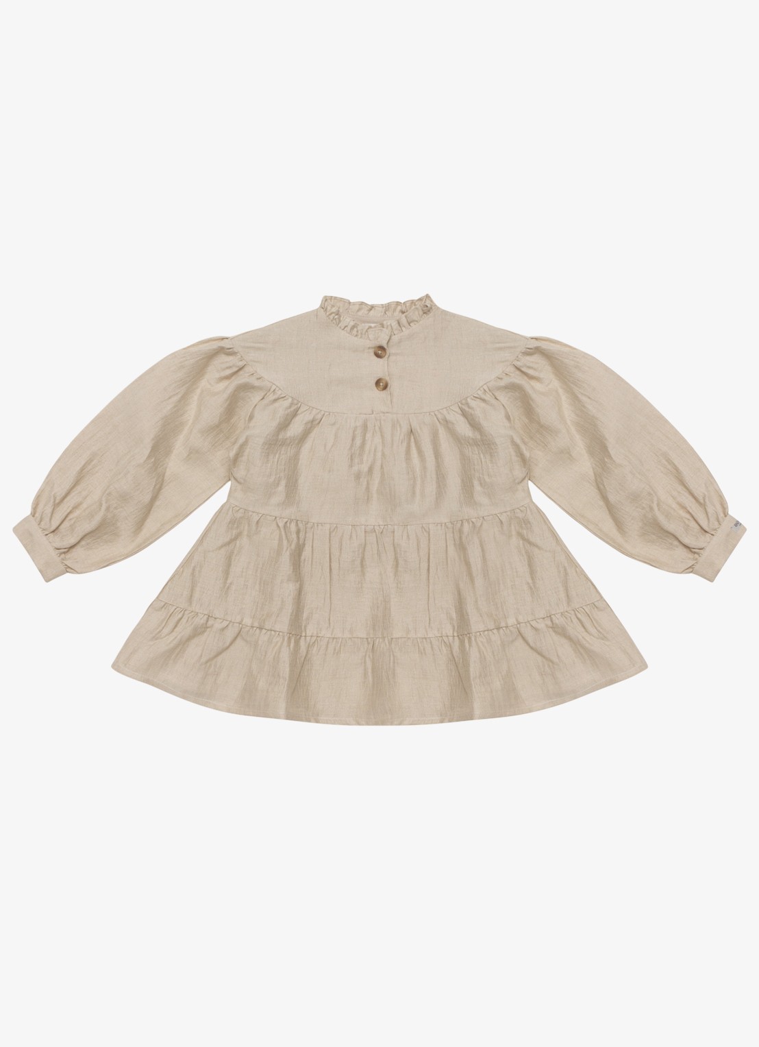 Donsje Amsterdam Aubrielle Dress - voorkant 2 naturel