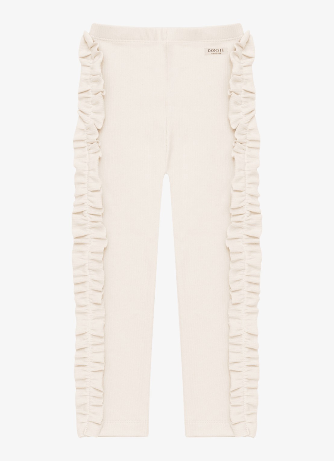 Donsje Amsterdam Audun legging met ruches - voorkant 5 creme