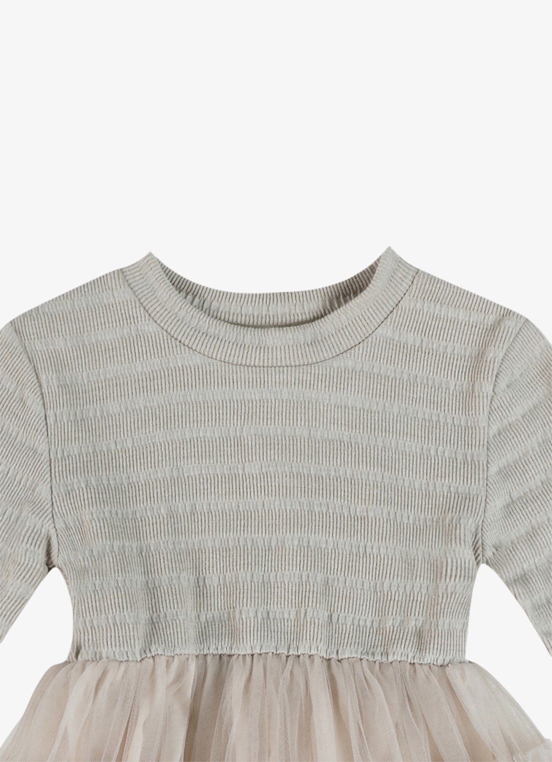 Donsje Amsterdam Aurin jurk met tule - detail 4 taupe
