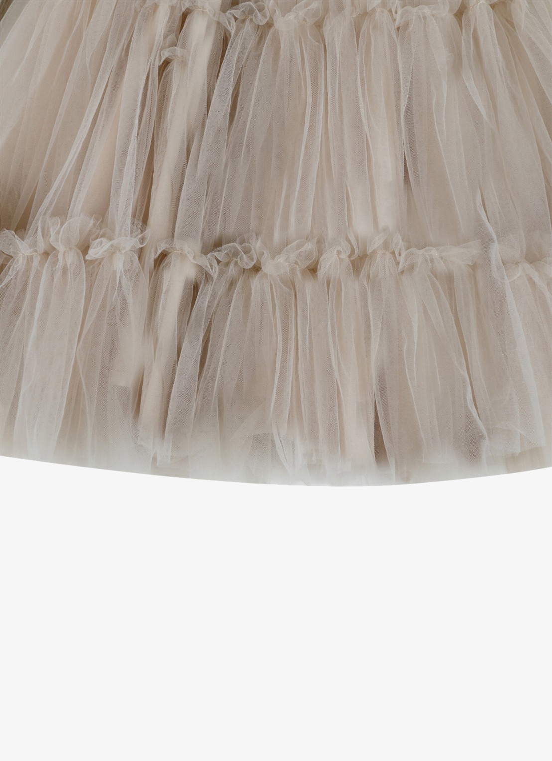 Donsje Amsterdam Aurin jurk met tule - detail 6 taupe