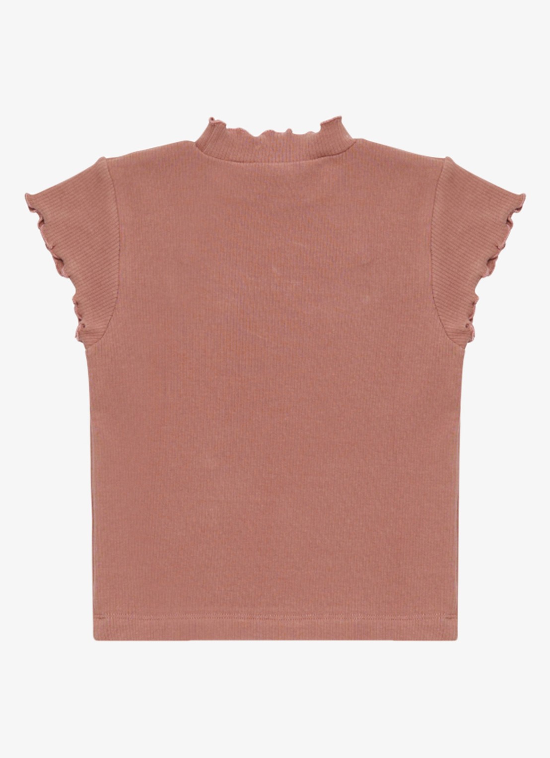 Donsje Amsterdam Aurore t-shirt met opstaande kraag - achterkant oudroze
