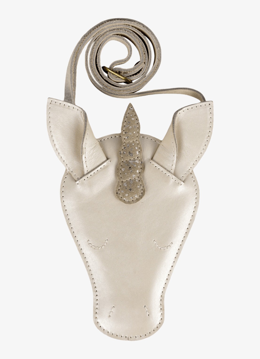 Donsje Amsterdam Blinc Unicorn crossbody tas - voorkant 3 gebroken wit