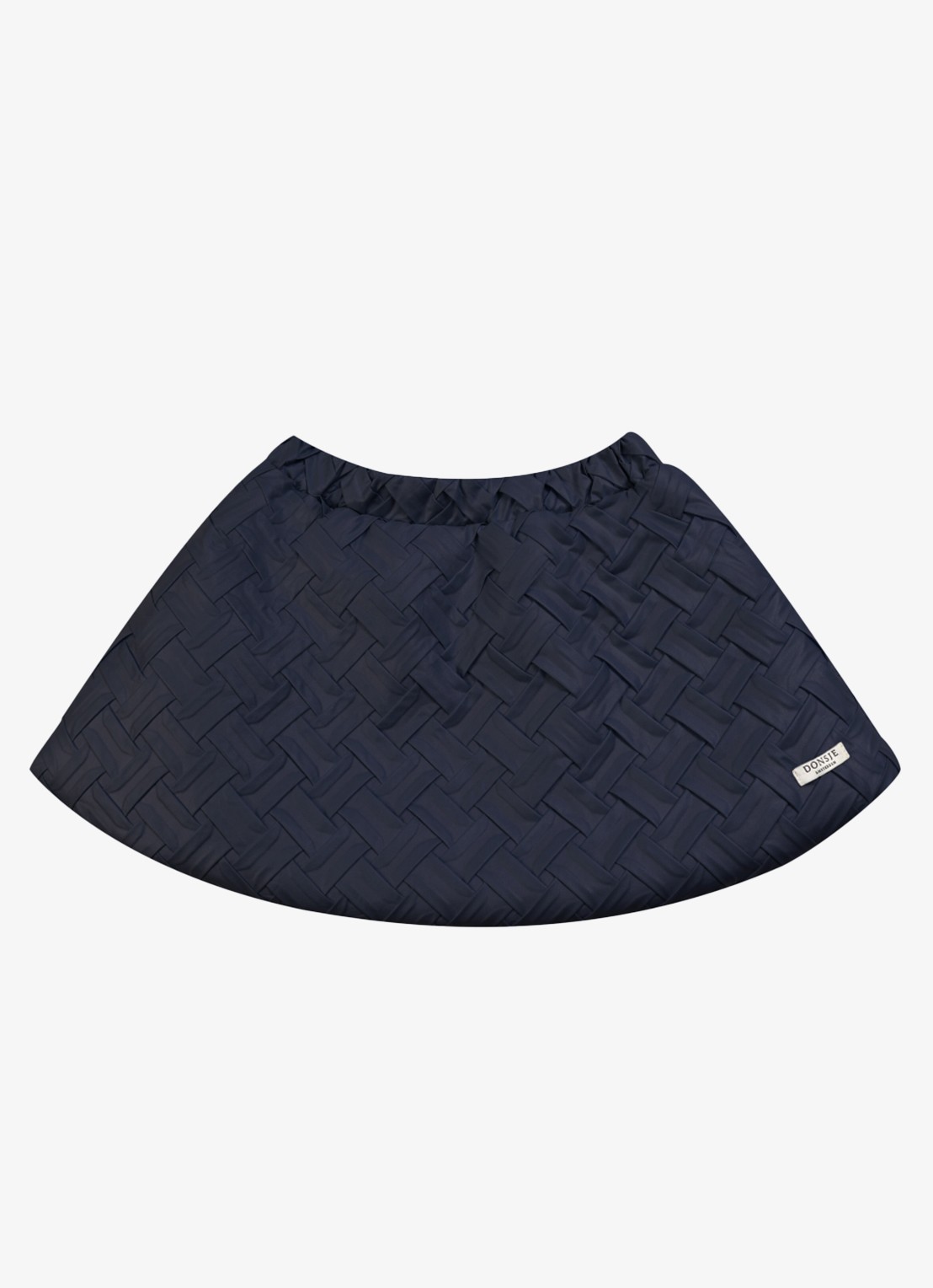 Donsje Amsterdam Camielle rok met gevlochten dessin - voorkant 3 donkerblauw