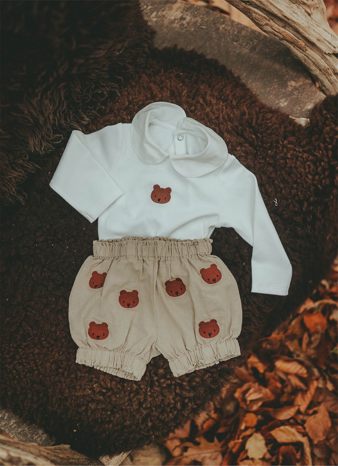 Donsje Amsterdam Carson bloomer van  katoen - detail 3 khaki