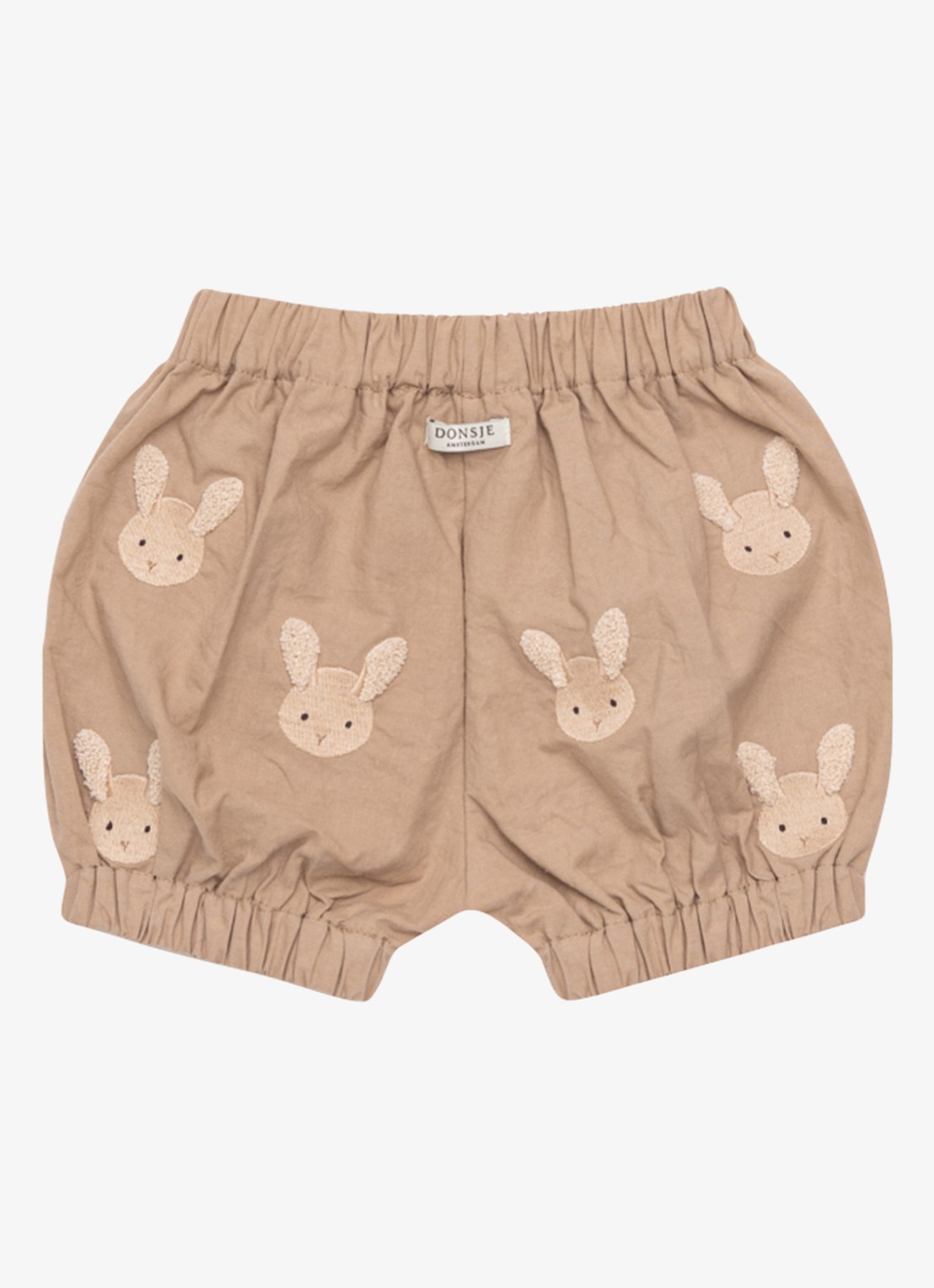 Donsje Amsterdam Carson Fluffy Bunnies bloomer van katoen  - achterkant 2 beige