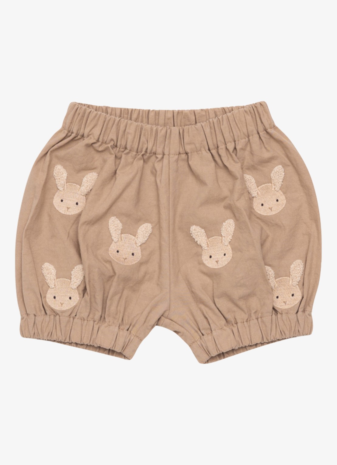 Donsje Amsterdam Carson Fluffy Bunnies bloomer van katoen  - voorkant beige