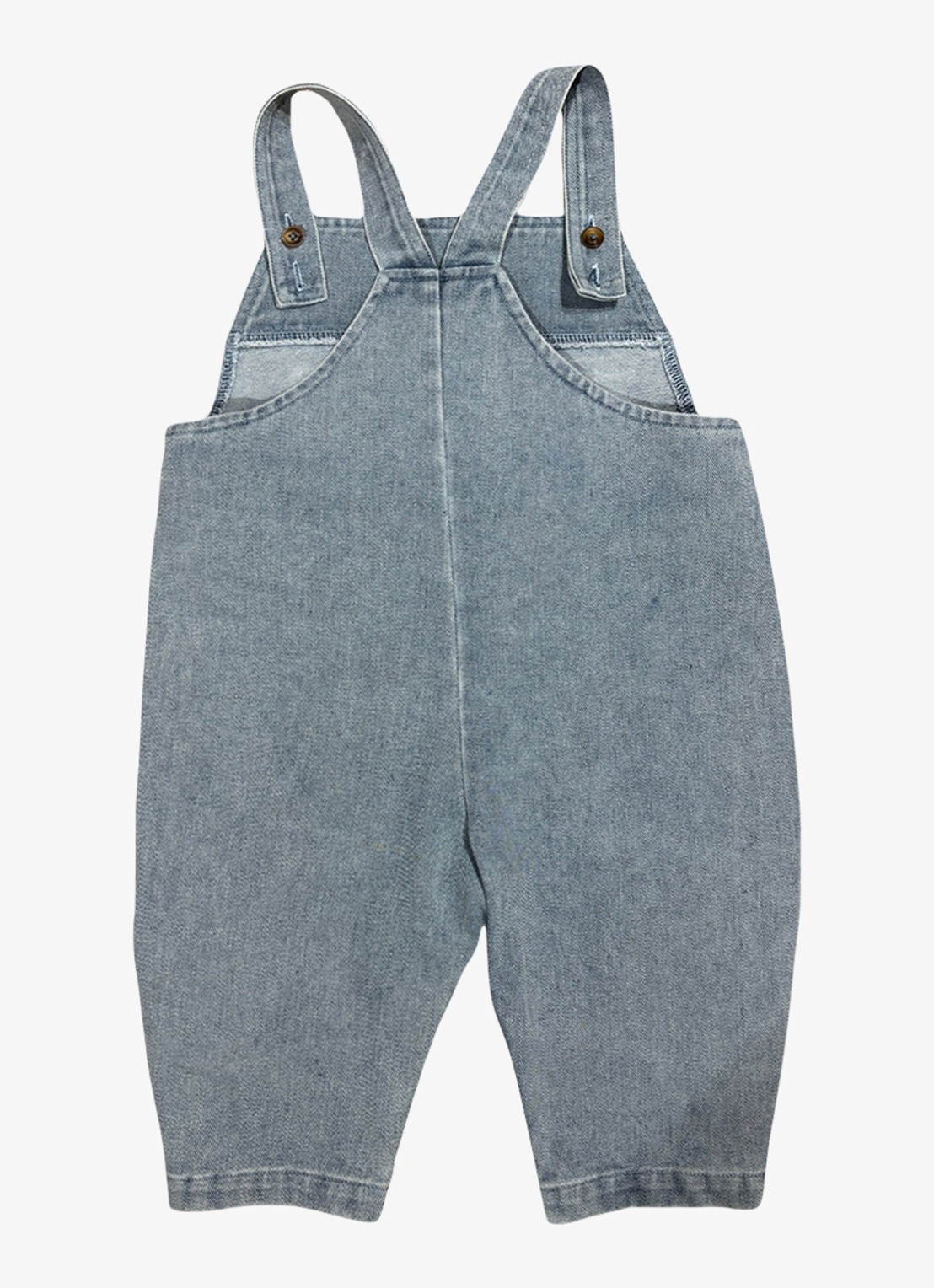 Donsje Amsterdam Caspar jumpsuit met logo - achterkant lichtblauw