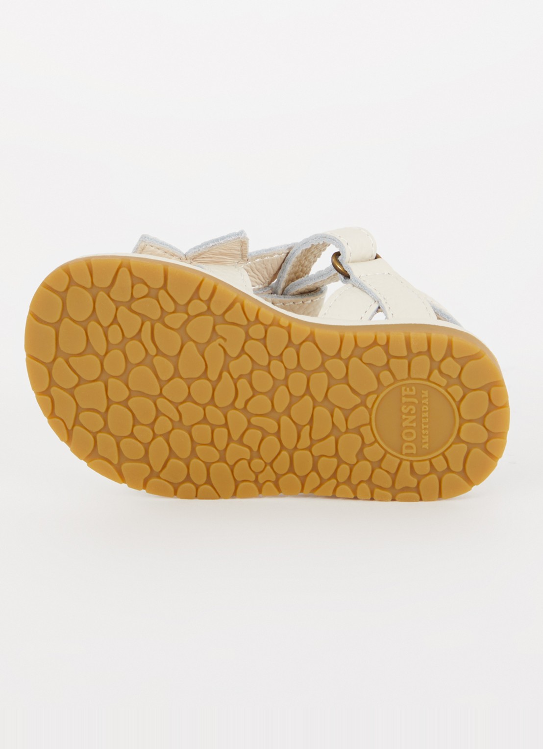 Donsje Amsterdam Daisy sandaal van leer - detail gebroken wit