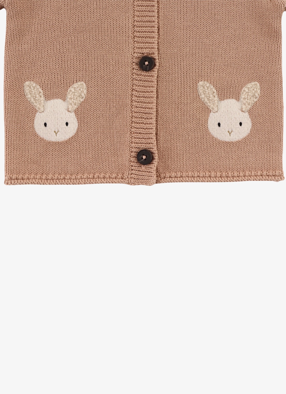 Donsje Amsterdam Danta Fluffy Bunny fijngebreid vest  - detail 5 zalmroze