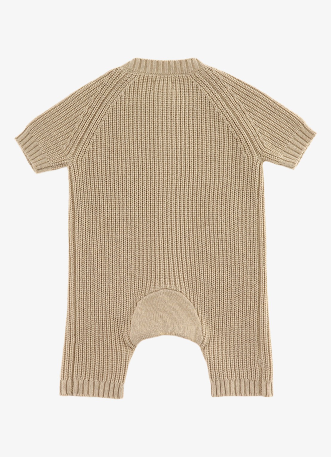 Donsje Amsterdam Dantje grofgebreide jumpsuit met borduring - achterkant 6 beige