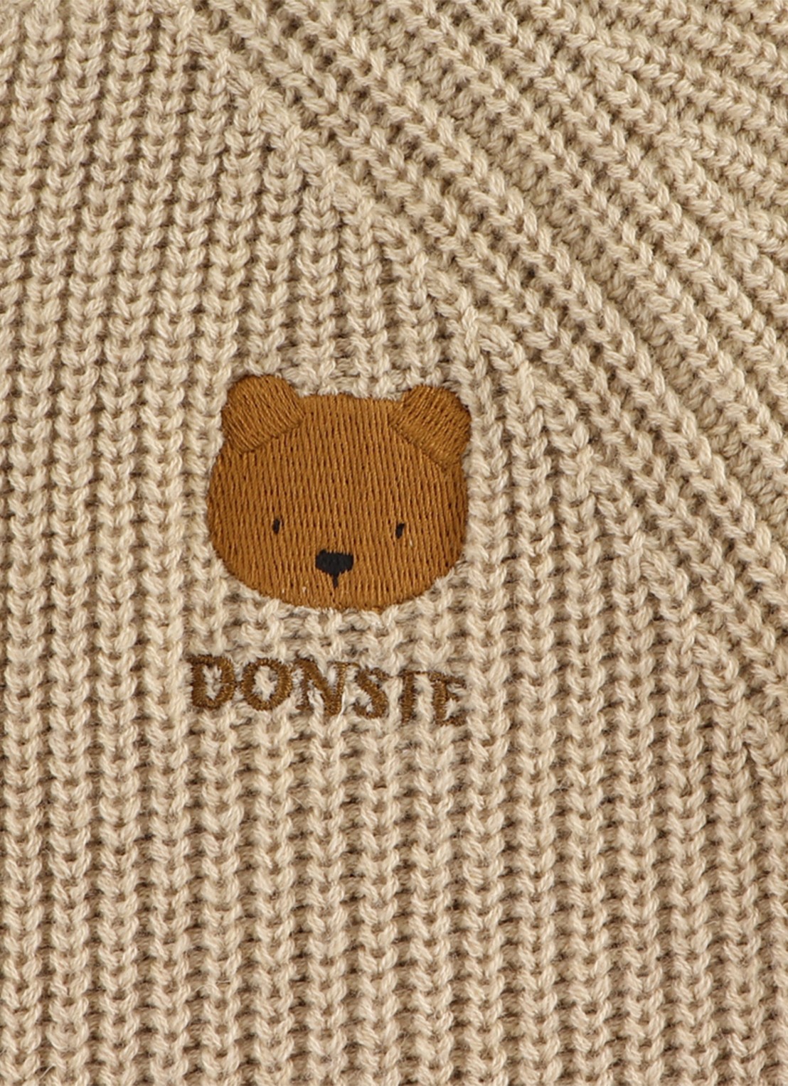 Donsje Amsterdam Dantje grofgebreide jumpsuit met borduring - detail 5 beige