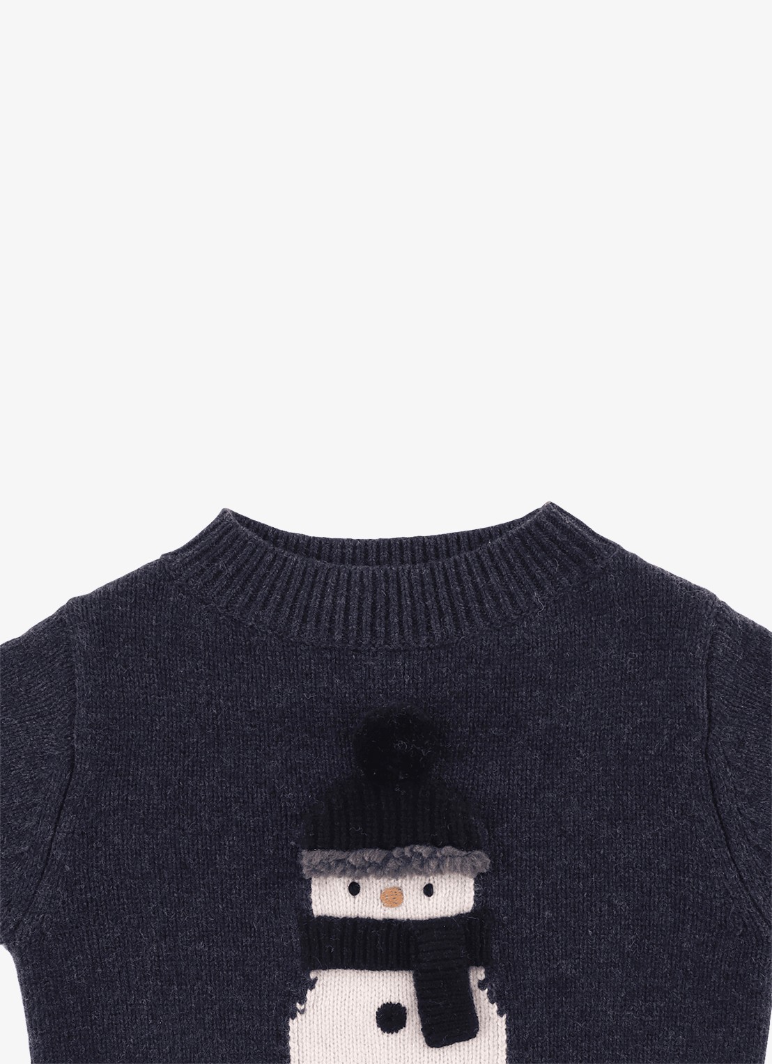 Donsje Amsterdam Denn fijngebreide trui van merino wol - detail 7 donkerblauw