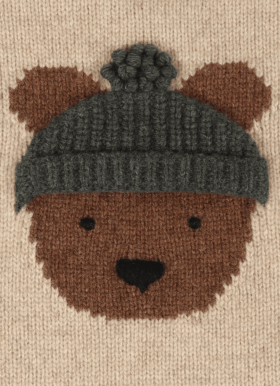 Donsje Amsterdam Denn Merino Wool Sweater | Bear - detail 3 beige