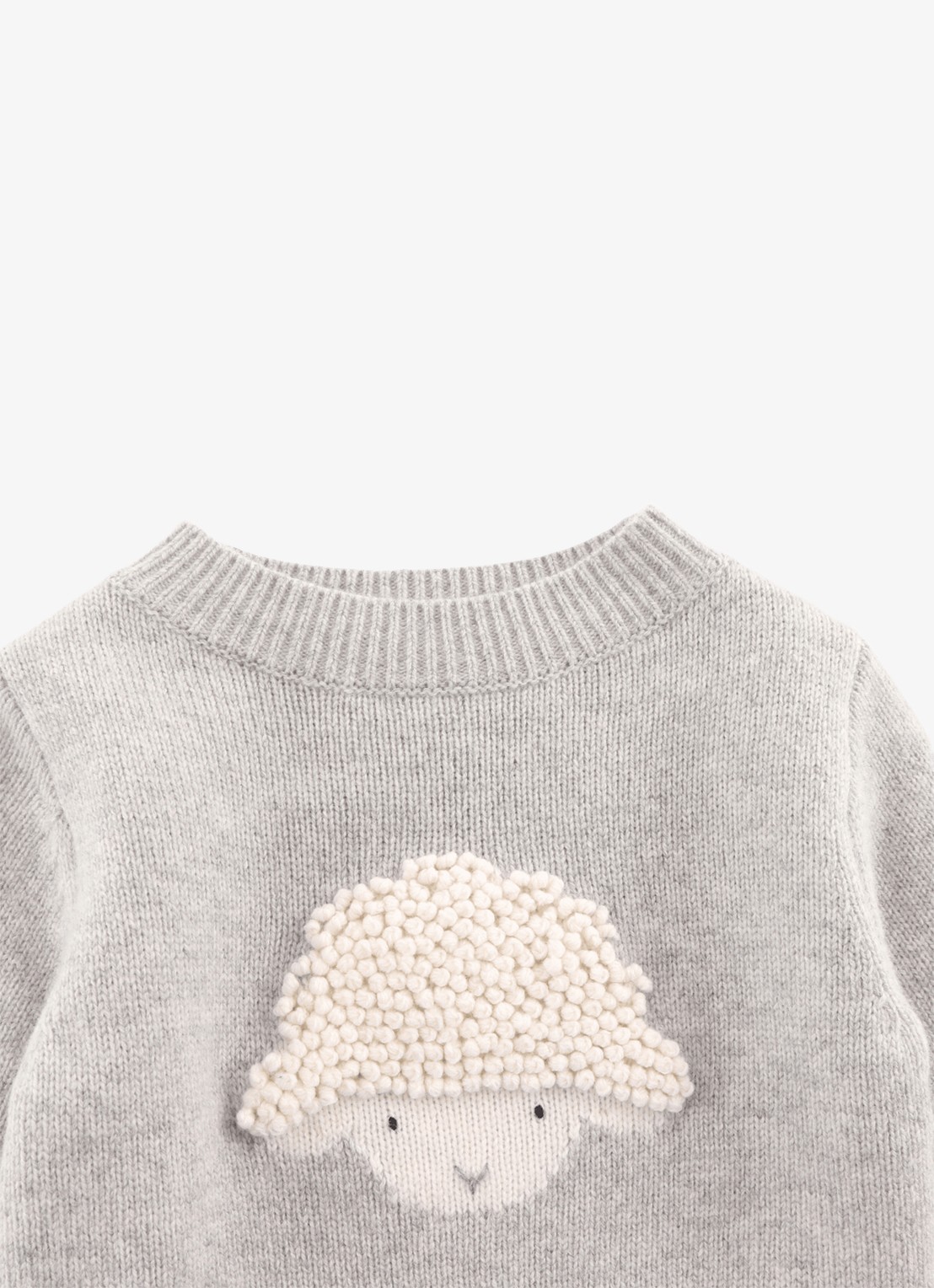 Donsje Amsterdam Denn Merino Wool Sweater | Lammy - detail grijsmele