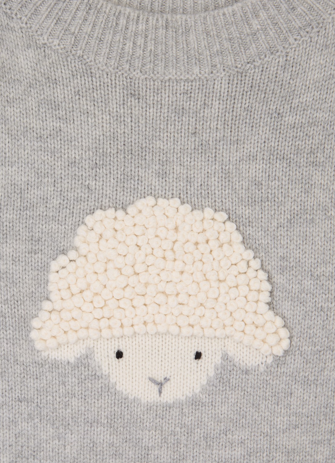 Donsje Amsterdam Denn Merino Wool Sweater | Lammy - detail 5 grijsmele